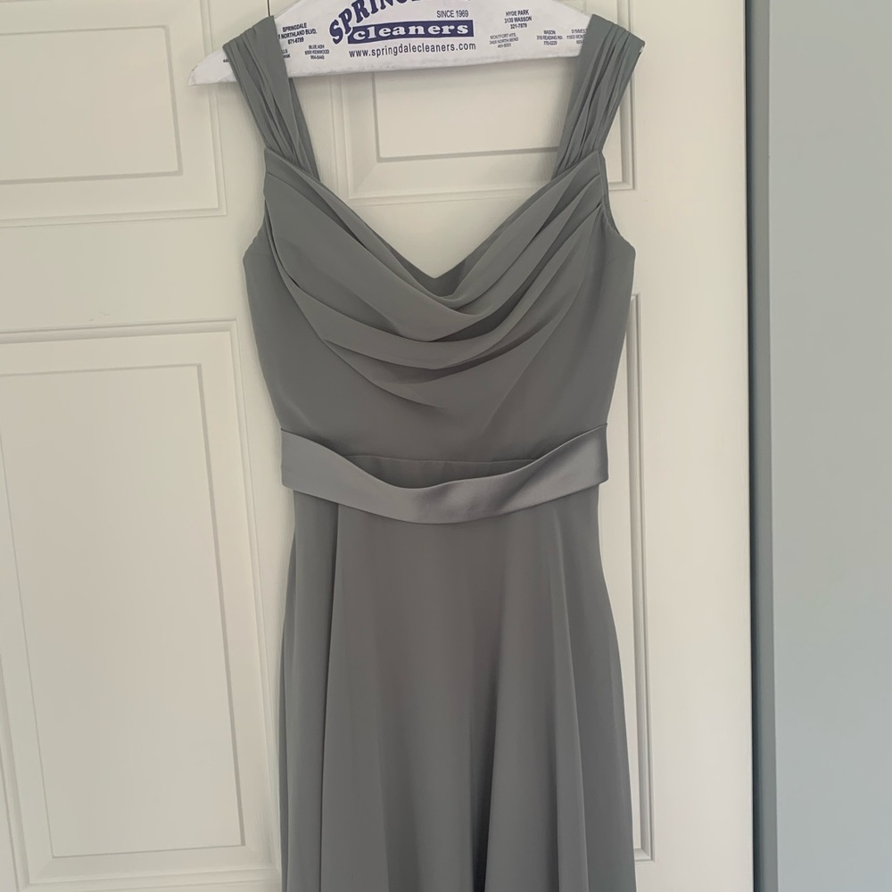 Christina Wu bridesmaid dress in platinum